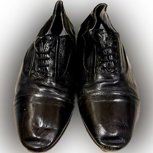 STACY ADAMS ALL LEATHER BLACK OXFORD LACE UP DRESS SHOE SZ:10.5M